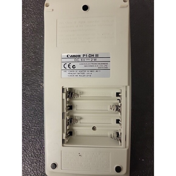 VTG CANON CALCULATOR PALM SIZE PRINTING 12 Digits P1-DH III *Read - Picture 4 of 5